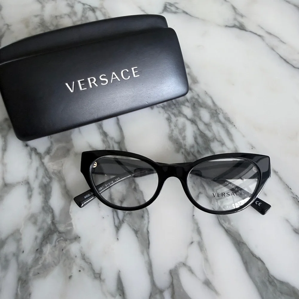Versace‎ Virtus Eyeglass Frames 3282 Black Womens Unisex